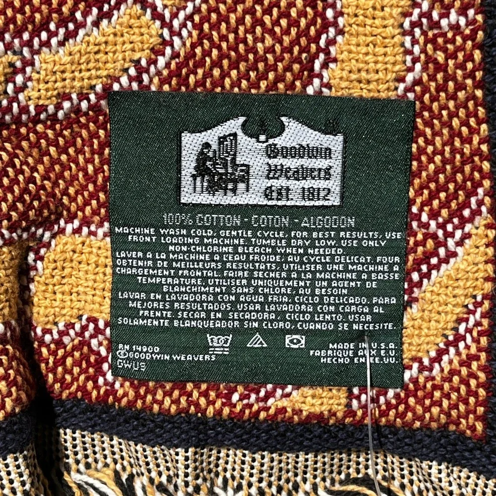 Goodwin Weavers Nativity Triple Woven Afghan Throw Blanket 50x68 Cotton USA NEW